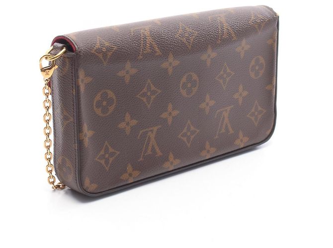 Borsa a tracolla Louis Vuitton Pochette Felicie Monogram Fuchsia - vista 2