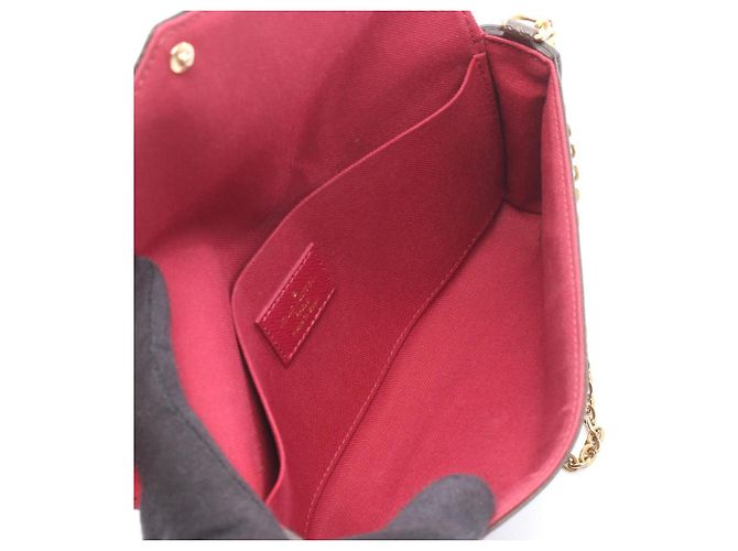 Borsa a tracolla Louis Vuitton Pochette Felicie Monogram Fuchsia - vista 3