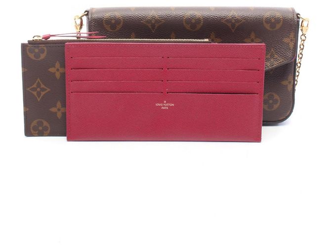 Borsa a tracolla Louis Vuitton Pochette Felicie Monogram Fuchsia - vista 5