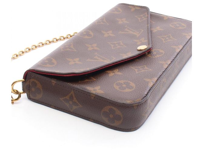Borsa a tracolla Louis Vuitton Pochette Felicie Monogram Fuchsia - vista 6