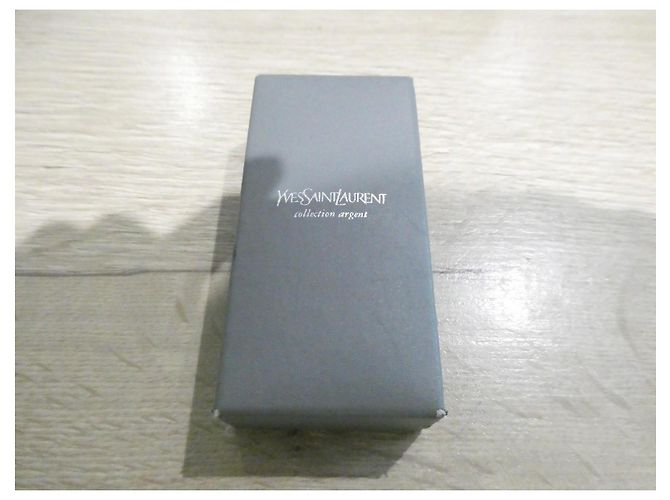 Colar Yves Saint Laurent Pendente Retangular Prata 925 - vista 2