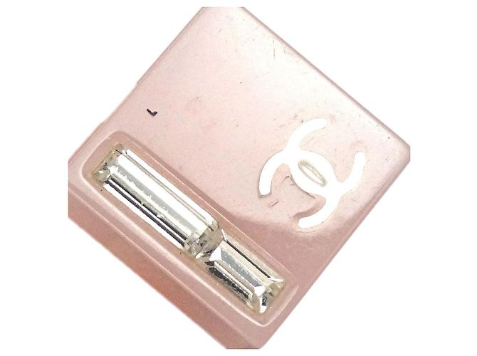 Orecchini Chanel CC Square Stud Metal con cristalli e perle sintetiche - vista 4