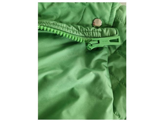 Hermès Plume Green Quilted Jacket with Hood - view 7