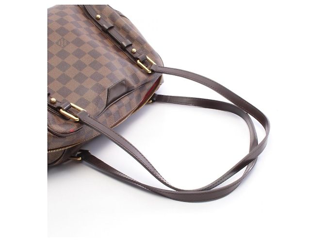 Borsa a tracolla Louis Vuitton Rivington GM Damier Ebene - vista 10
