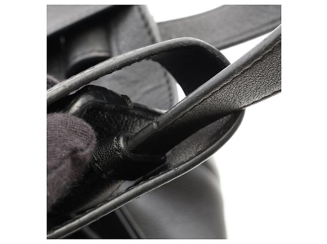 Bolsa de mão em couro 2-Way Loewe Hammock Medium em Preto - vista 9
