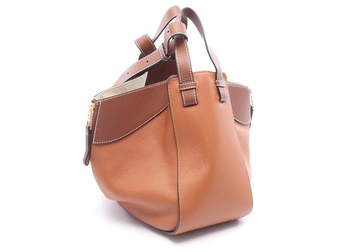 Borsa Loewe Hammock - Piccola borsa a mano in pelle marrone - vista 2
