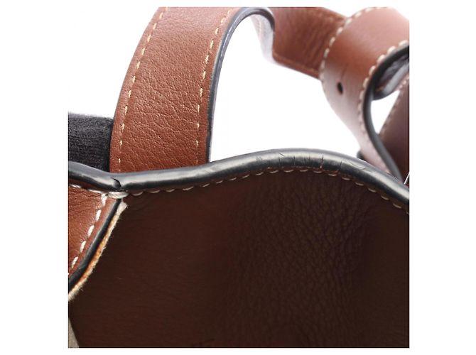Borsa Loewe Hammock - Piccola borsa a mano in pelle marrone - vista 5