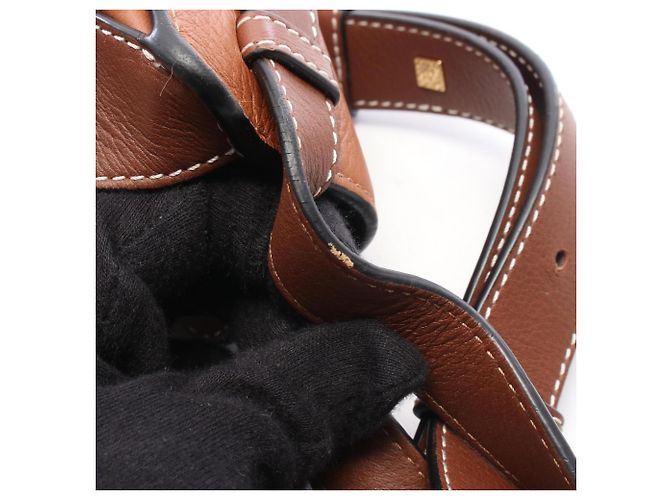 Borsa Loewe Hammock - Piccola borsa a mano in pelle marrone - vista 8