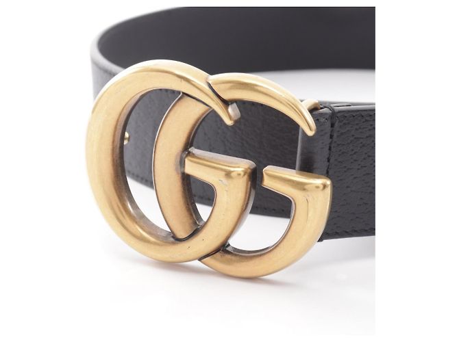 Gucci Ledergürtel mit Double G Schnalle - Ansicht 2
