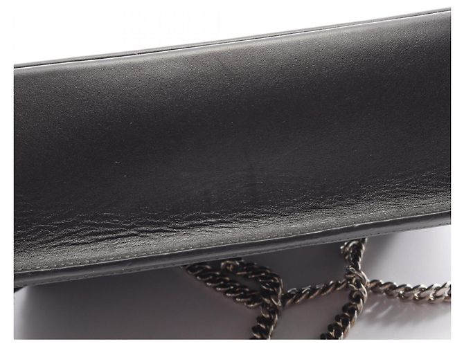 Borsa a tracolla Gucci in pelle nera - vista 11