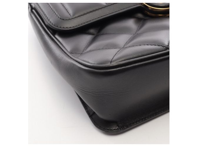 Borsa a tracolla Gucci in pelle nera - vista 9