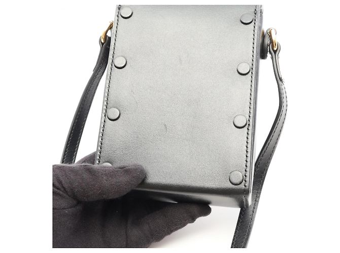 Borsa Mini Gucci Horsebit 1955 in pelle nera - vista 6