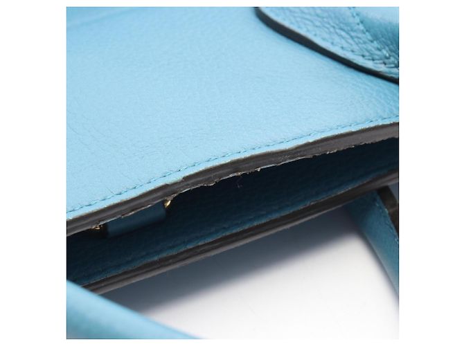 Sac cabas Gucci en cuir bleu - vue 5