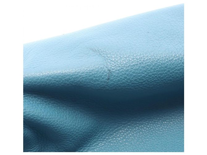 Sac cabas Gucci en cuir bleu - vue 6