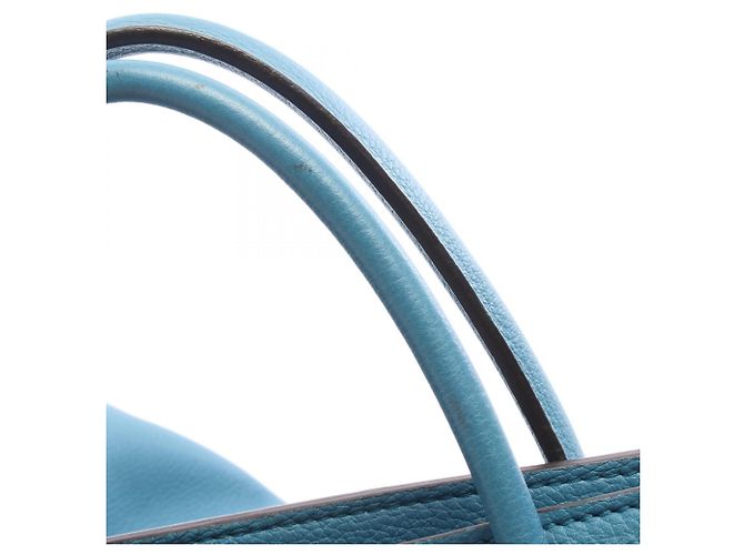 Sac cabas Gucci en cuir bleu - vue 9