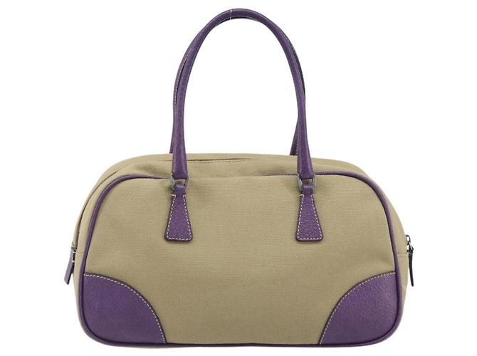 Prada Bowler Canvas with Leather Medium - vista 2