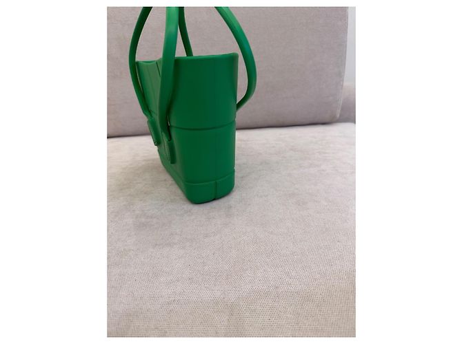 Bottega Veneta Cabat Borsa a Secchiello in Gomma Verde - vista 4