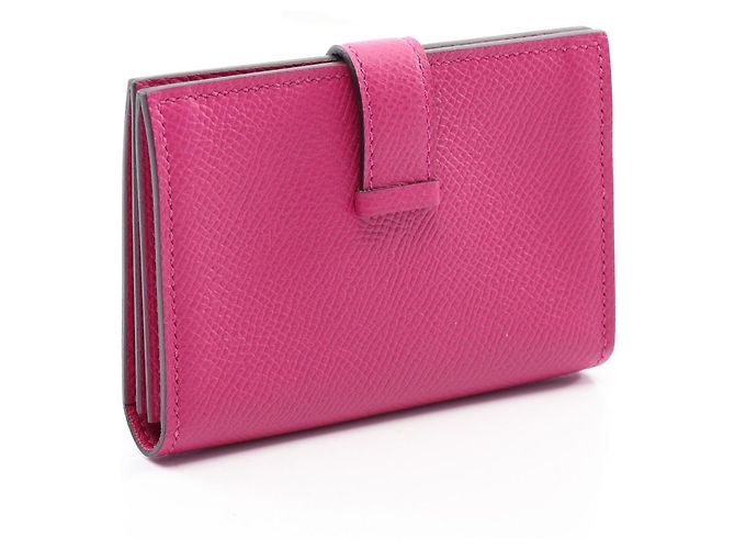 Hermès Tarjetero Hermes Bearn Rose Purple - vista 2