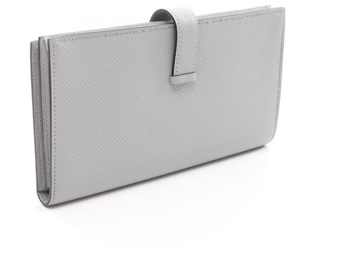 Hermès Hermes Bearn Soufflé Langbeutel in Blue Glacier - Ansicht 2