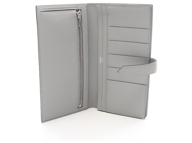 Hermès Hermes Bearn Soufflé Langbeutel in Blue Glacier - Ansicht 3