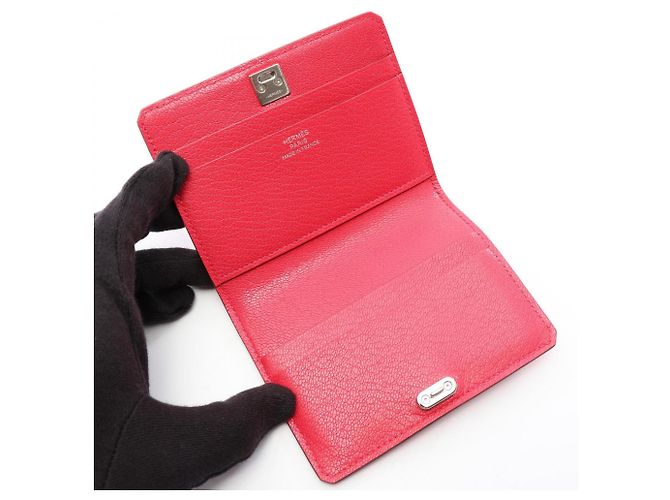 Hermès Tarjetero Hermes Medor Rose Extreme - vista 3