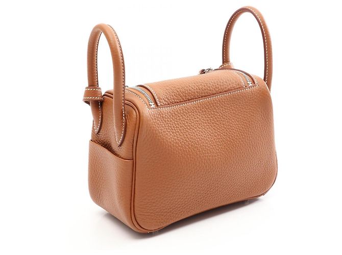 Hermès Borsa a tracolla Hermes Lindy Mini Gold - vista 2