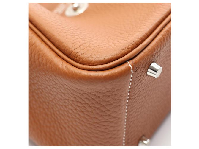 Hermès Borsa a tracolla Hermes Lindy Mini Gold - vista 6