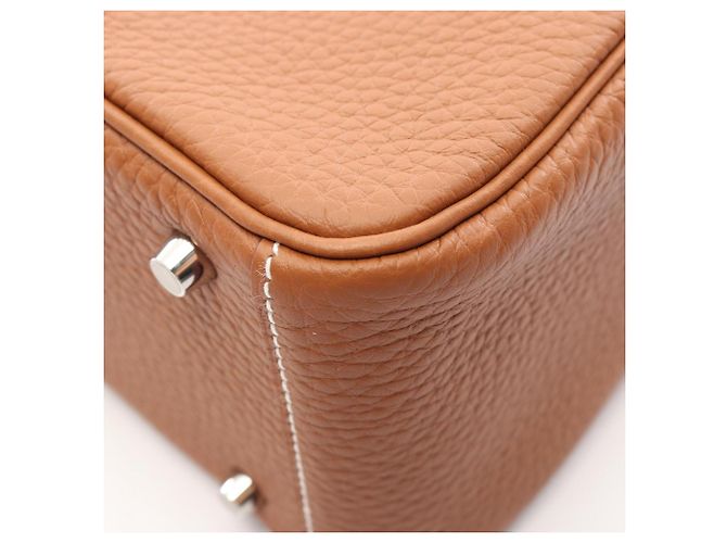 Hermès Bolsa de Ombro Hermes Lindy Mini Gold - vista 6