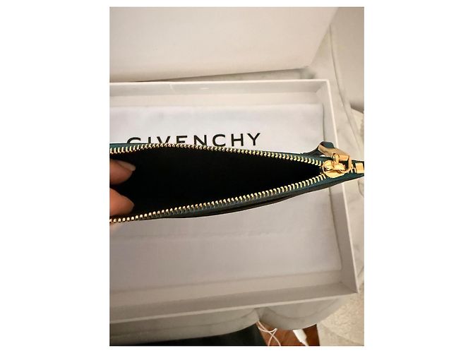 Givenchy GV3 Leder-Kartenhalter - Blau/Aubergine - Ansicht 12