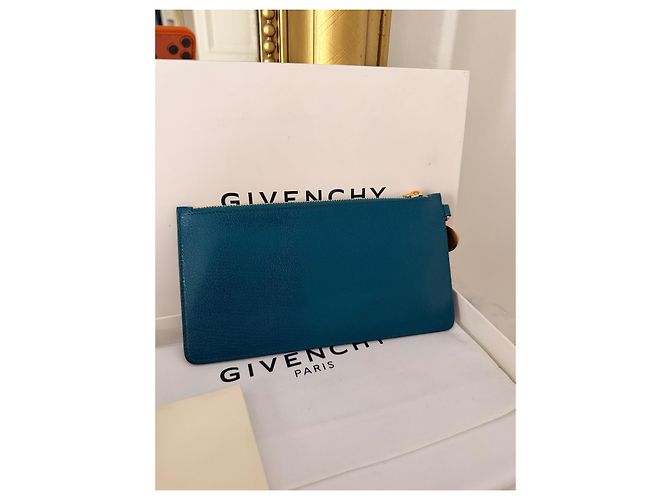 Givenchy GV3 Leder-Kartenhalter - Blau/Aubergine - Ansicht 3