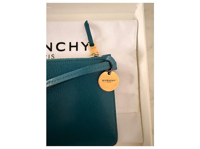 Givenchy GV3 Leder-Kartenhalter - Blau/Aubergine - Ansicht 7