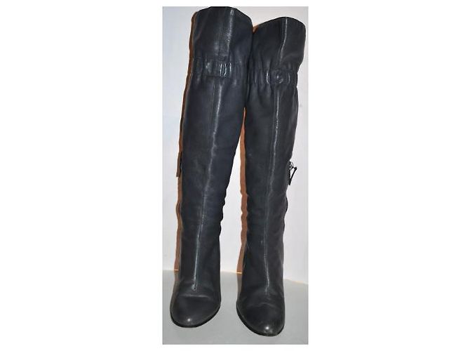 Moschino Cheap and Chic Lederstiefel Grau - Ansicht 2