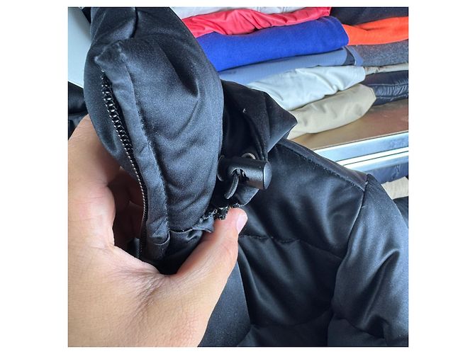Giacca puffer con cappuccio Moncler nera da donna Taglia 2 / M - vista 14