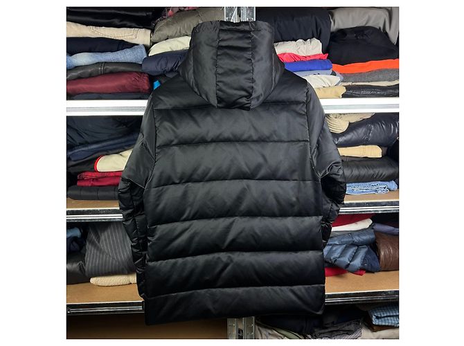 Giacca puffer con cappuccio Moncler nera da donna Taglia 2 / M - vista 2
