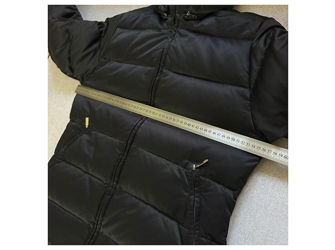 Giacca puffer con cappuccio Moncler nera da donna Taglia 2 / M - vista 4