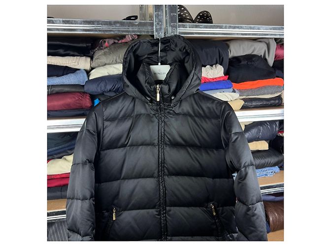 Giacca puffer con cappuccio Moncler nera da donna Taglia 2 / M - vista 6