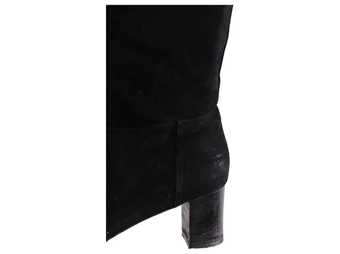 Hermès Nalla Stiefel aus schwarzem Wildleder - Ansicht 4