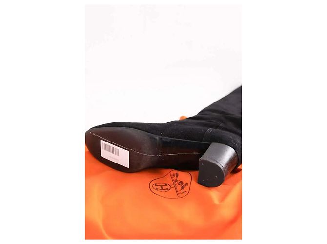 Hermès Nalla Stiefel aus schwarzem Wildleder - Ansicht 6