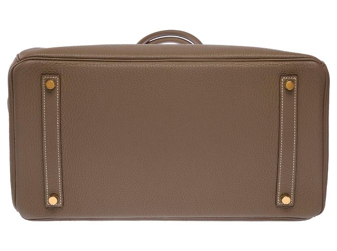 Hermès HERMES Birkin 35 Tasche aus Étoupe Leder - 104028 - Ansicht 10