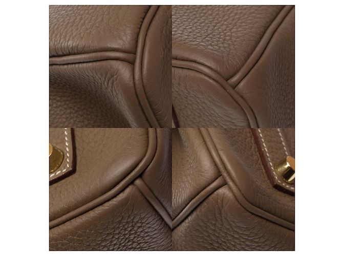 Hermès HERMES Birkin 35 Tasche aus Étoupe Leder - 104028 - Ansicht 11