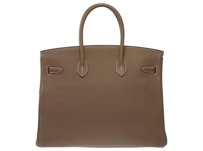 Hermès HERMES Birkin 35 Tasche aus Étoupe Leder - 104028 - Ansicht 4