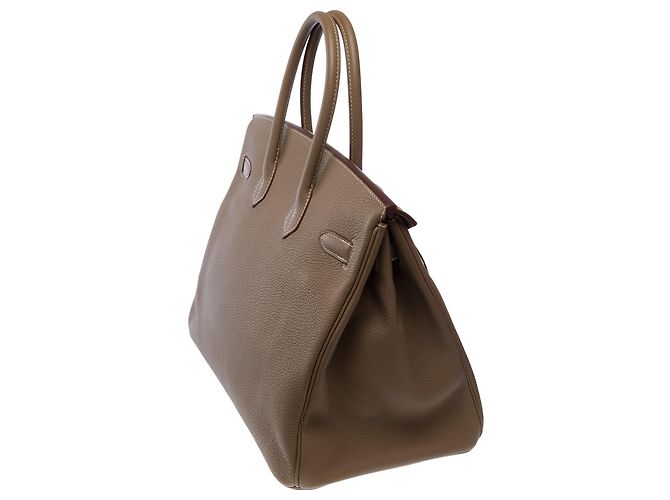Hermès HERMES Birkin 35 Tasche aus Étoupe Leder - 104028 - Ansicht 6