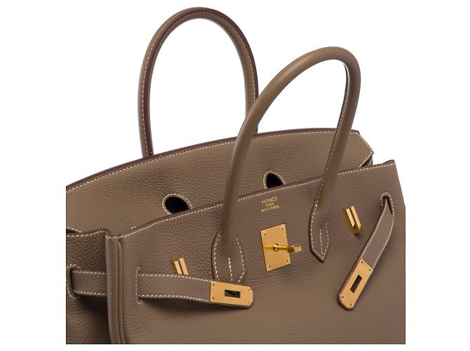 Hermès HERMES Birkin 35 Tasche aus Étoupe Leder - 104028 - Ansicht 7