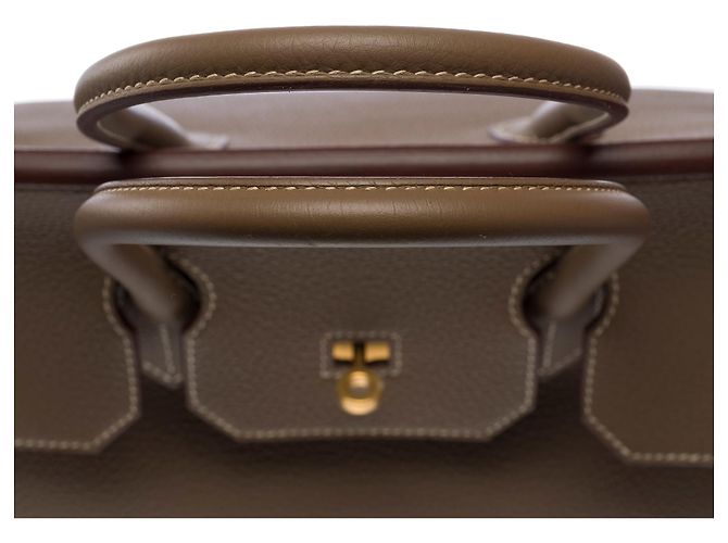 Hermès HERMES Birkin 35 Tasche aus Étoupe Leder - 104028 - Ansicht 9