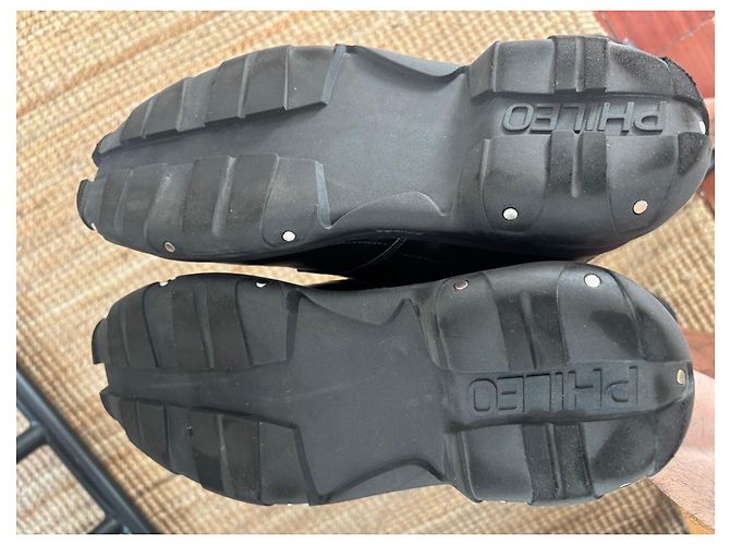 Autre Marque PHILEO Sapatos Derby em pele de maçã preta - vista 6
