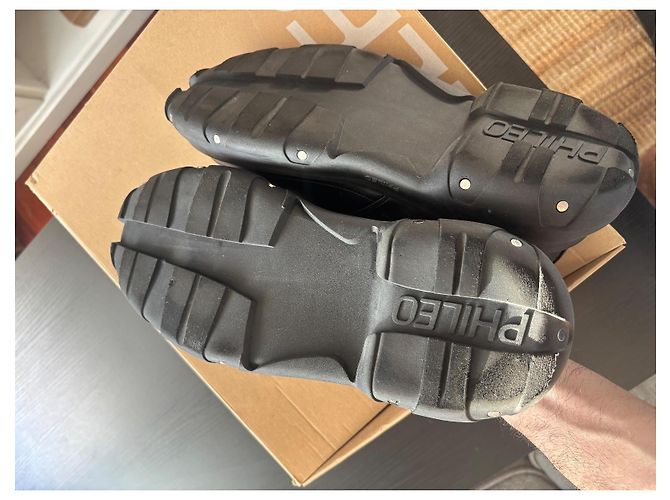 Autre Marque PHILEO Sapatos Derby em pele de maçã preta - vista 7