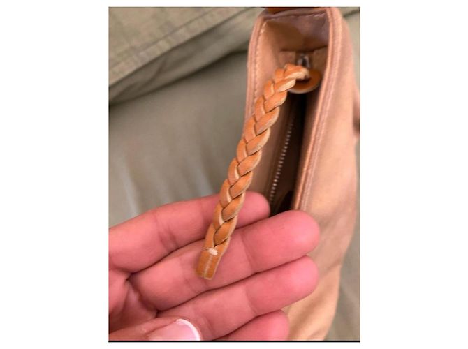 Sac à main Hogan en cuir et daim beige - vue 10