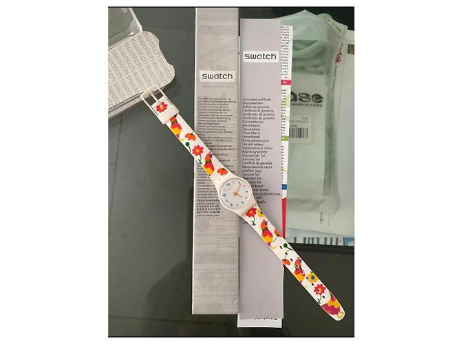 Autre Marque Swatch Damenuhr mit Hühner- und Blumenmuster - Ansicht 11