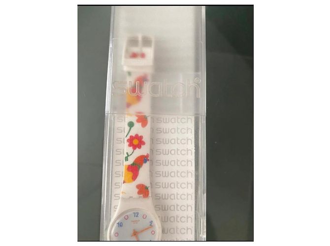 Autre Marque Swatch Damenuhr mit Hühner- und Blumenmuster - Ansicht 3