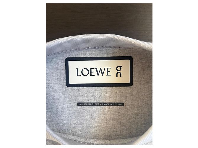 Loewe x On Sweatshirt aus recycelter Baumwolle - Grau Melange - Ansicht 10